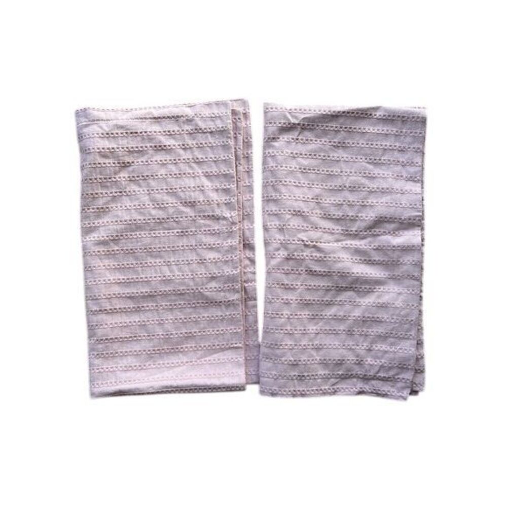 Docofil Portugal Made Pink Cotton‎ Matelasse Textured Euro Pillow 41x23 Lot of 2